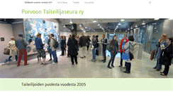 Desktop Screenshot of porvoontaiteilijaseura.com
